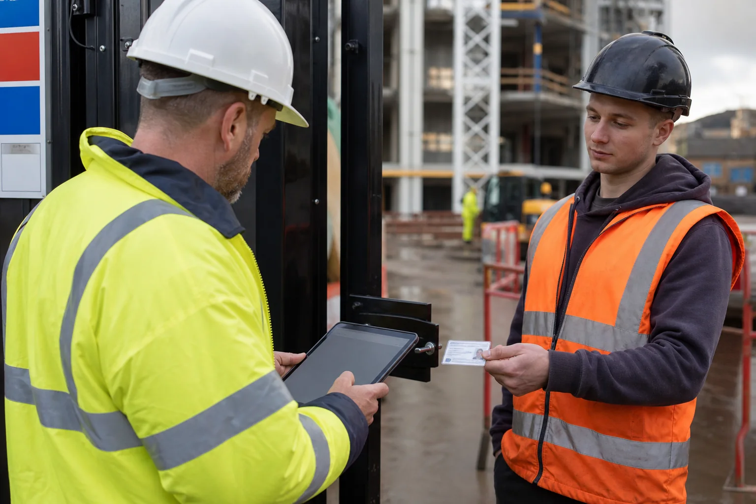 UK site manager verifying a subcontractor for the Construction Industry Scheme