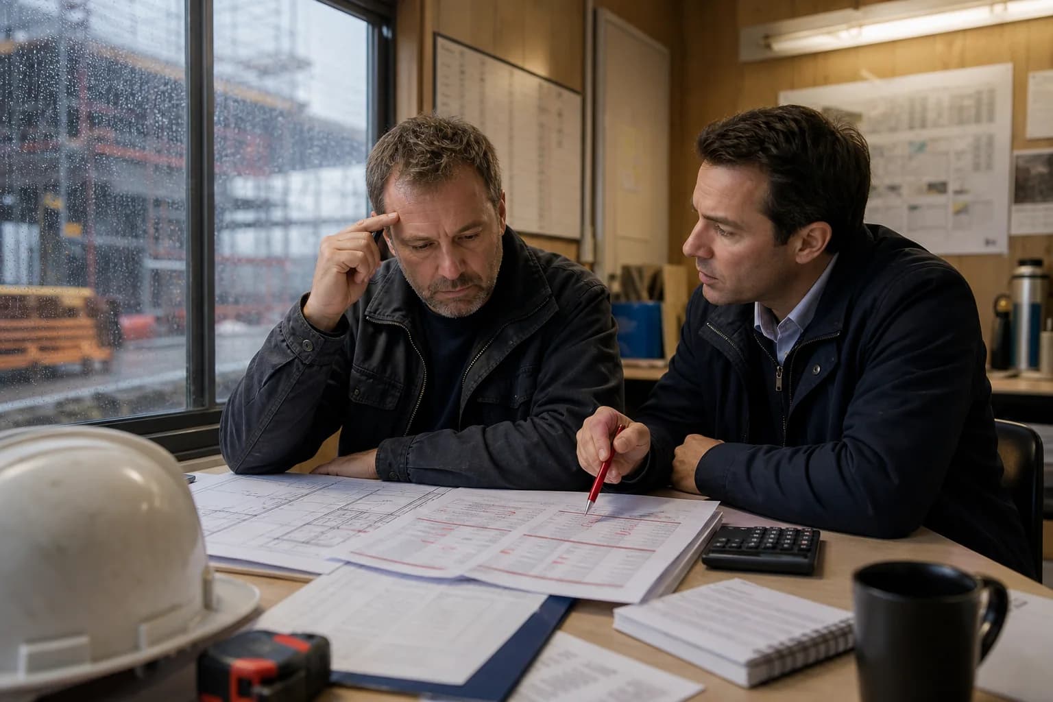 Contractor reviewing loss provisions for an onerous construction contract