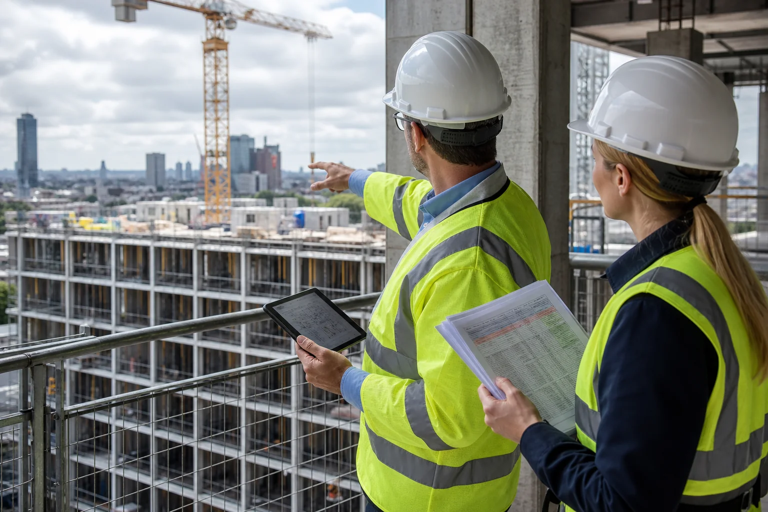 Quantity surveyor measuring project progress for FRS 102 revenue recognition